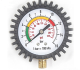 40-63mm Inline-Manometer Luftdruckprüfer-1/4BSPT mit Gummischutz
